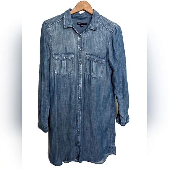 American Eagle Outfitters Denim Shirt Dress Women's Size Medium NWOT - Picture 1 of 5